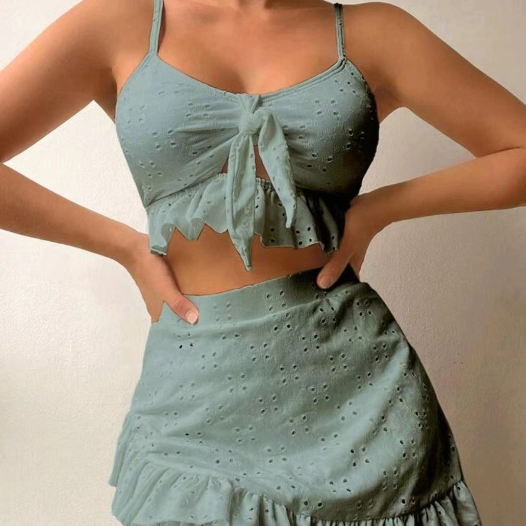 Damen Crop-Top und Rock-Set Echo Archiv