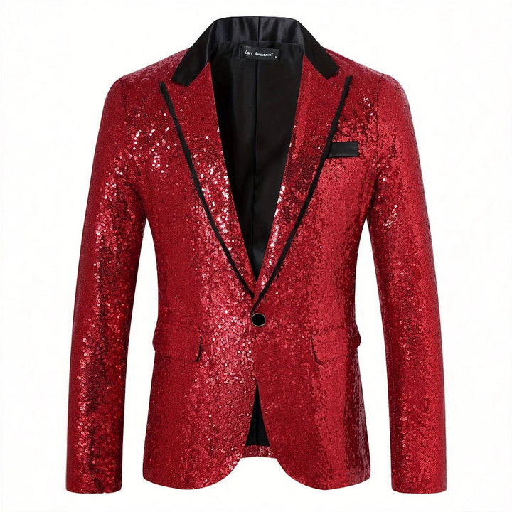 Herren Glamouröser Paillettenblazer Echoarchiv