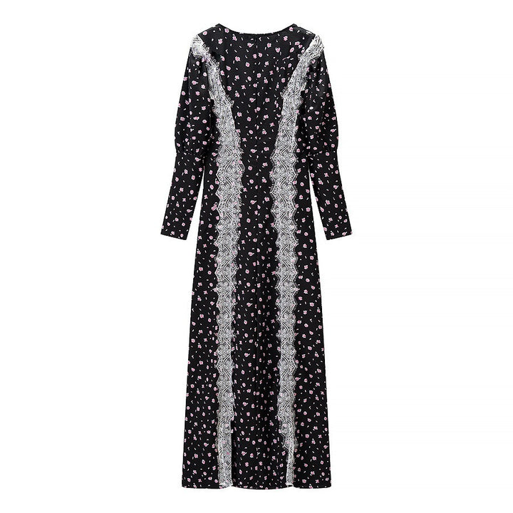 Damen Maxikleid mit elegantem Schnitt und floralem Spitzenbesatz Echo Archiv