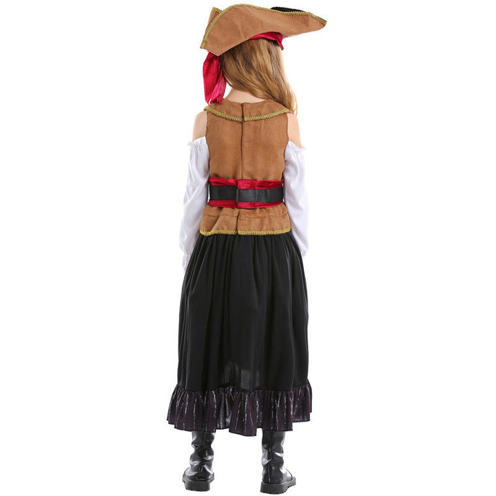 Mädchen Piratenkostüm mit authentischen Accessoires und schwingendem Rock Echo Archiv