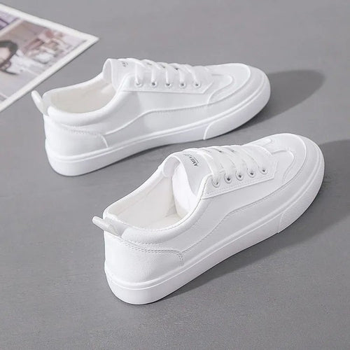 Damen Minimalistische Plateausneaker aus Textil mit gepolstertem Schaft und profilierter Gummisohle – Névara