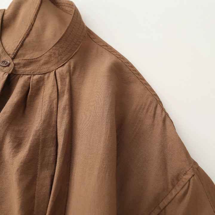 Damen Leichter Cropped-Blouson mit Faltenpasse, Stehkragen und Elastikbund Echo Archiv