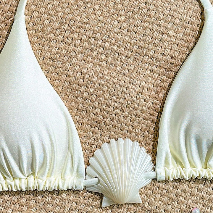 Damen Triangel-Bikini mit dekorativer Muschel Echo Archiv