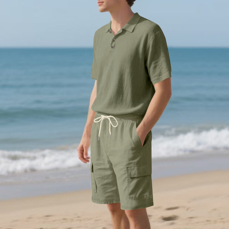Herren Poloshirt und Badeshorts mit praktischen Taschen Echoarchiv