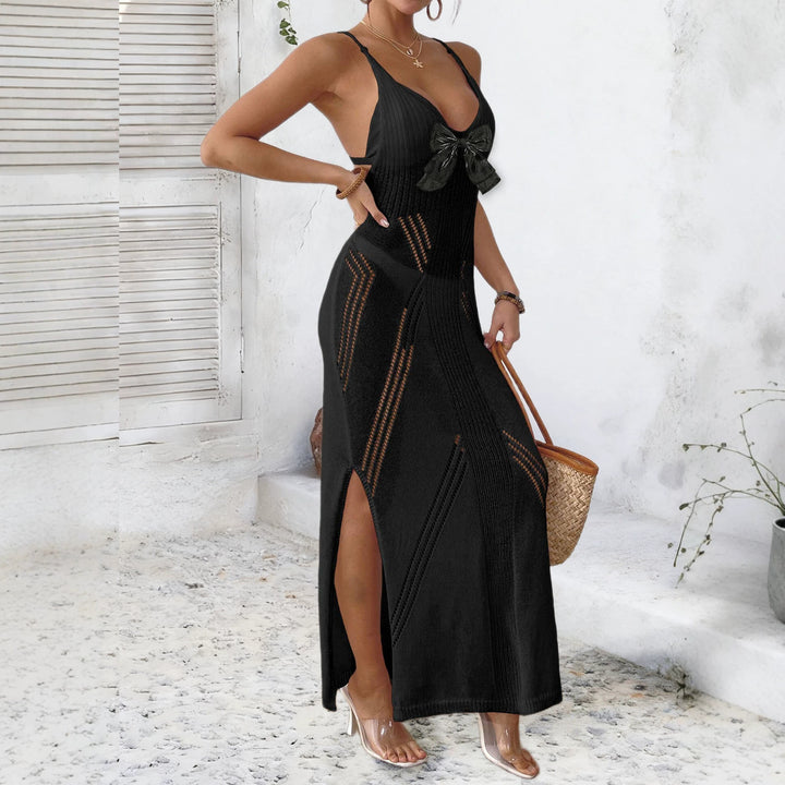 Damen HäkelMaxikleid mit eleganter Schleifenapplikation Echo Archiv