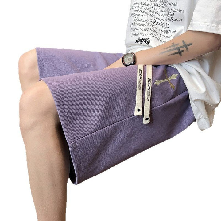 Herren lässige Shorts mit einzigartigen Stickdetails und atmungsaktiver Passform Echoarchiv