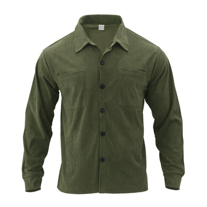 Herren Freizeit-Jacke aus strukturiertem Samt mit praktischen Brusttaschen Echoarchiv