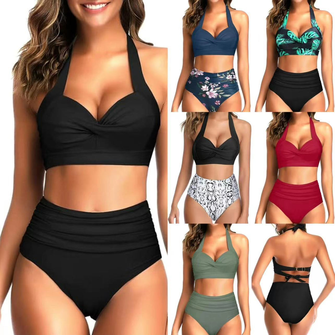 Damen Hochgeschnittener Bikini mit raffiniertem Oberteil Echo Archiv