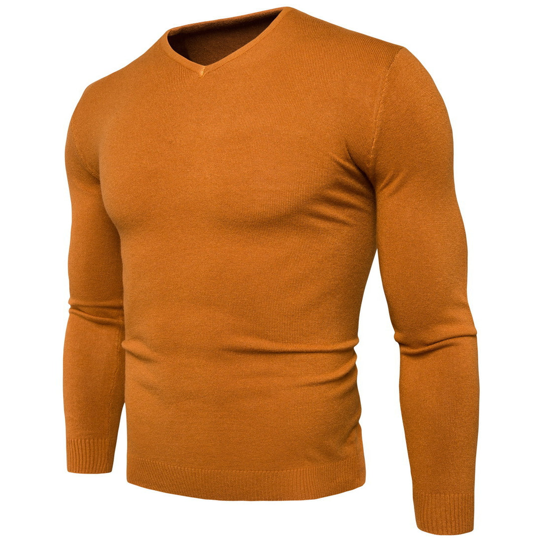 Herren feiner V-Ausschnitt Pullover aus hochwertiger Baumwolle Echoarchiv