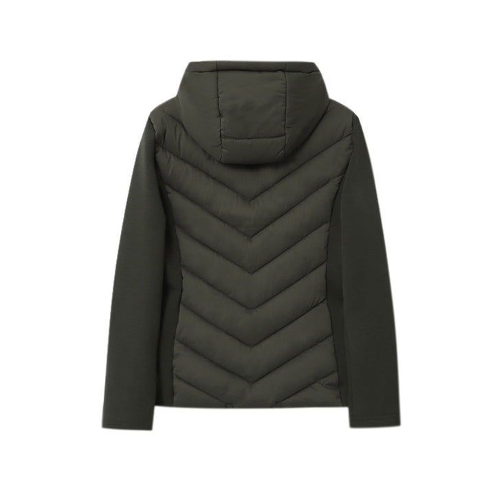 Damen nan gesteppte Hybridjacke mit Kapuze, chevron-Steppung und elastischen Softshellärmeln Echo Archiv