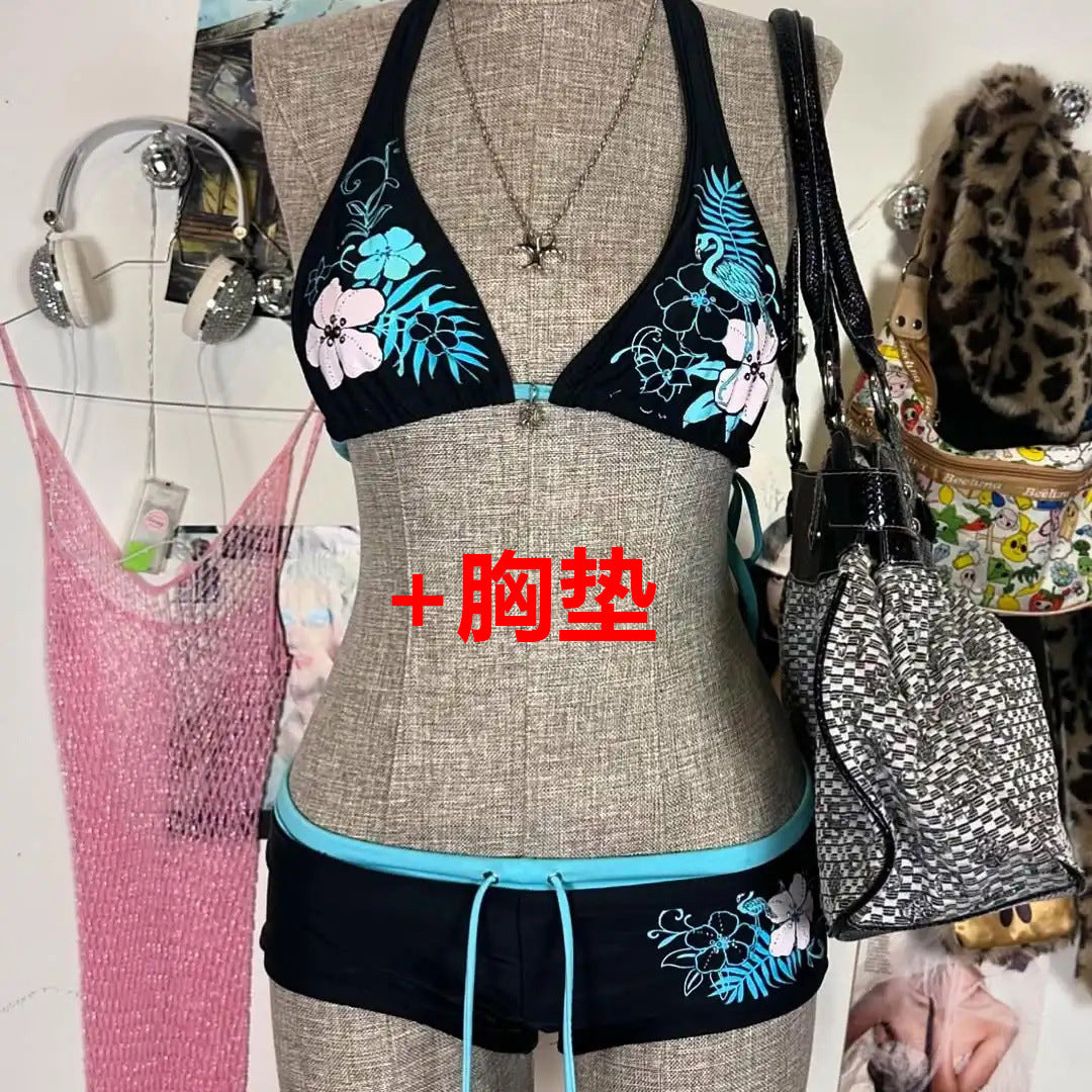 Damen-Bikini-Set mit floralem Design und verstellbaren Trägern Echo Archiv