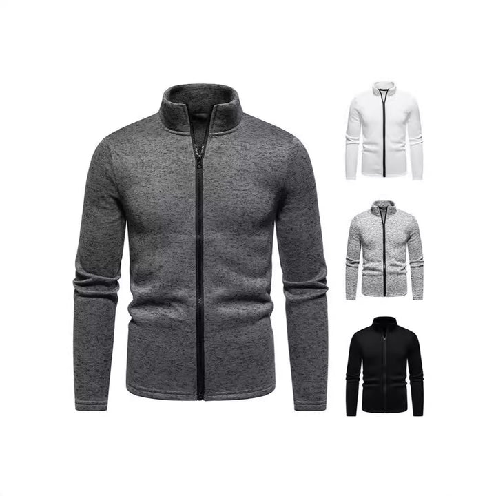 Herren Fleecejacke mit hochschließendem Kragen und durchgehendem Reißverschluss Echoarchiv