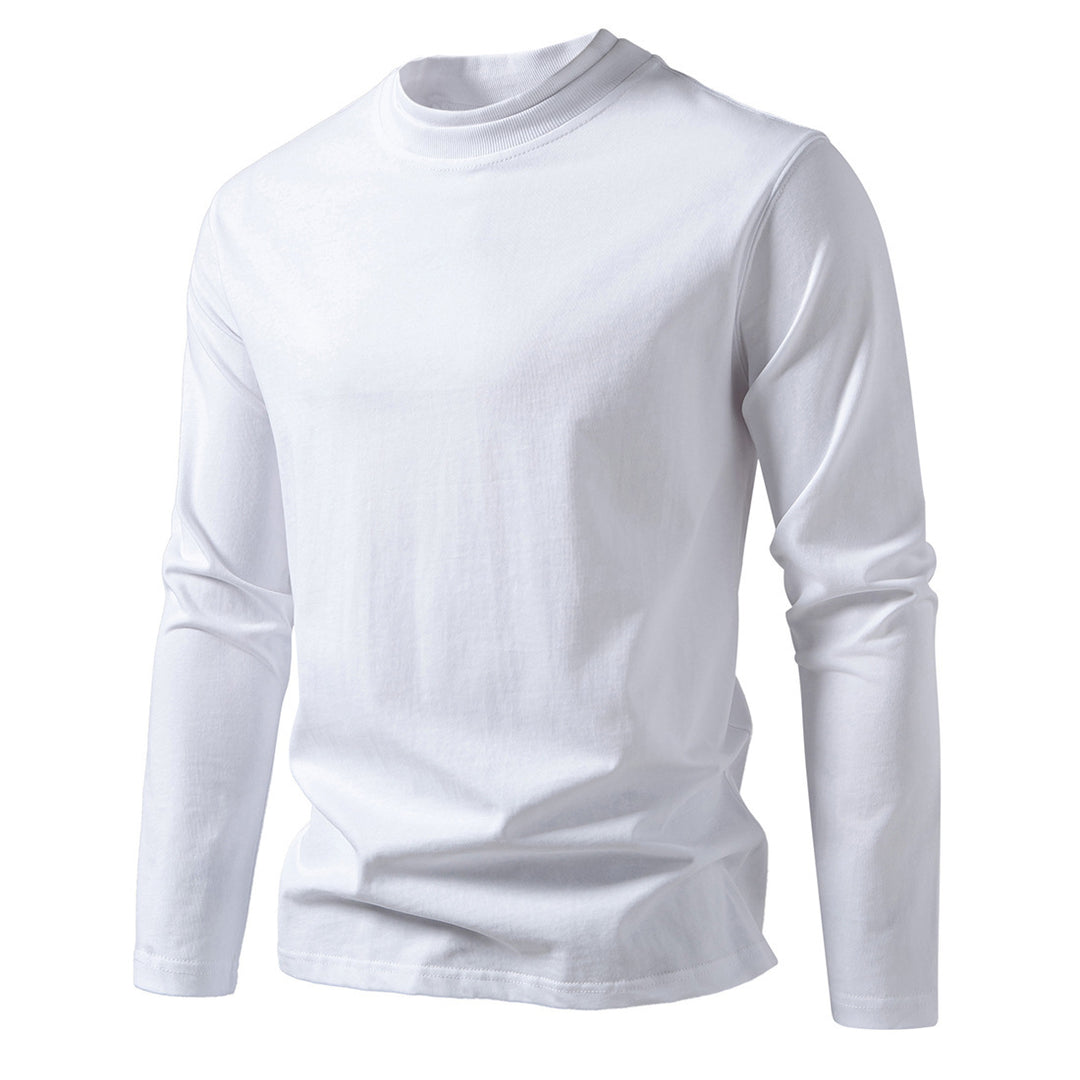 Herren Langes Feinstrick-Shirt mit Mockneck, geripptem Kragen und schlanker Silhouette Echo Archiv