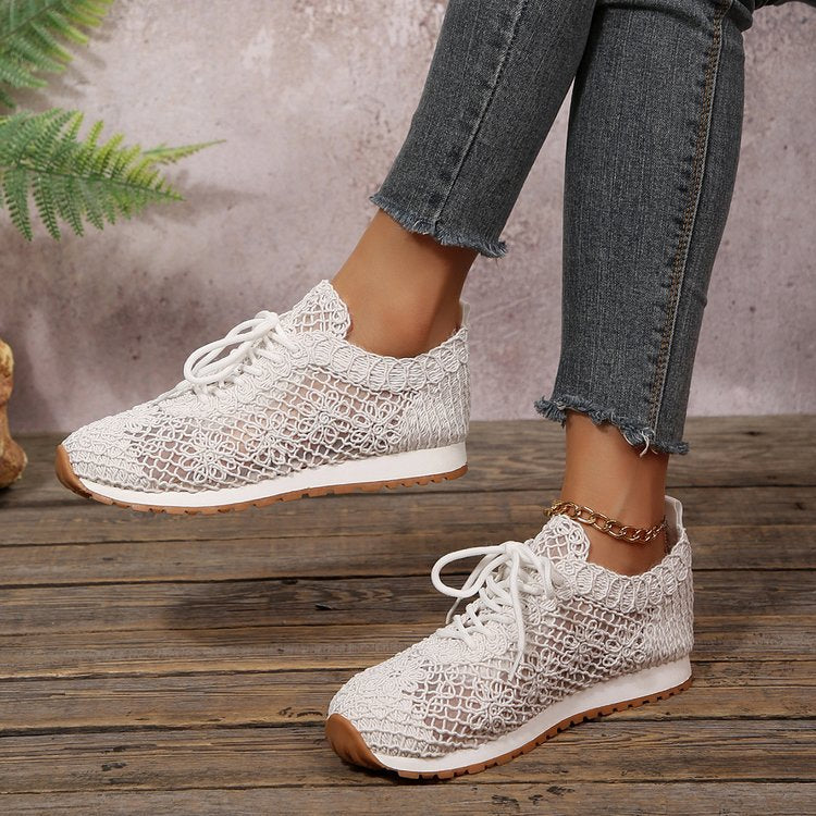 Damen  gestrickte Slip-On Plateau-Sneaker mit atmungsaktivem Obermaterial und gepolstertem Komfortfußbett Echo Archiv