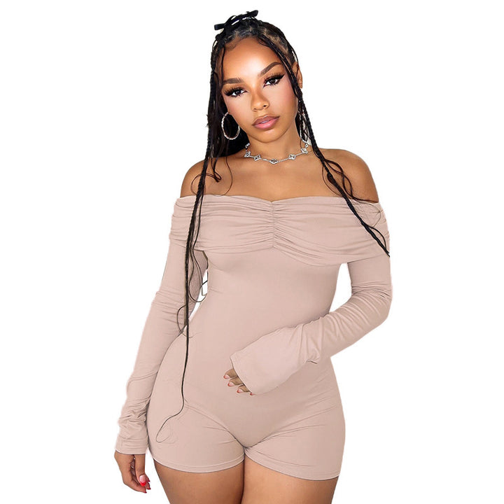 Damen Off-Shoulder Bodysuit mit langen Ärmeln Echo Archiv