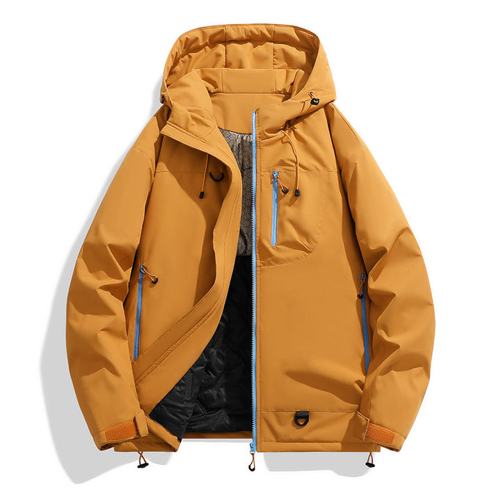 Herren Nano-Technik Kapuzenparka mit winddichter Membran, isolierter Innenauskleidung und multifunktionalen Taschen – Taviero