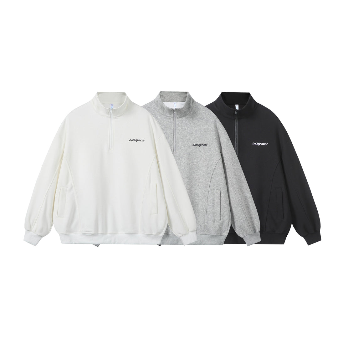 Unisex Oversize-Halbzip-Sweatshirt aus French-Terry mit Stehkragen Echoarchiv