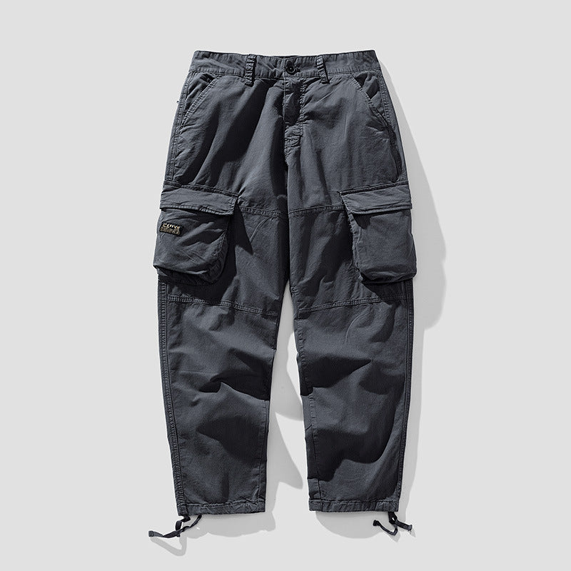 Herren Cargo‑Hose im Utility‑Workwear‑Stil mit großen Klappentaschen, Kniepaneelen und Kordelabschluss Echo Archiv