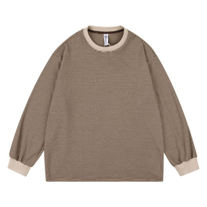 Unisex Weites gestreiftes Longsleeve im Oversize-Schnitt mit Rippbündchen Echo Archiv