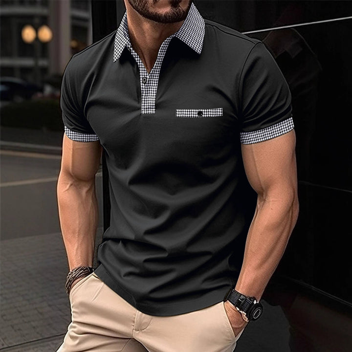 Herren Poloshirt mit modernem Kragen und Design-Akzenten Echoarchiv
