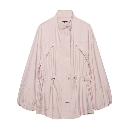 Damen leichter Oversize-Parka mit Tunnelzugtaillierung und Ballonärmeln Echo Archiv