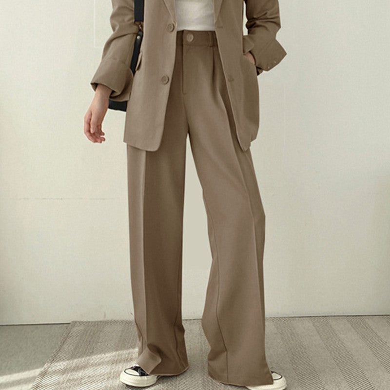 Damen elegantes Blazer-Set mit weitem Schnitt Echoarchiv