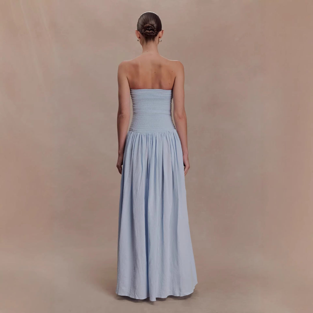 Damen Maxi-Kleid mit elastischem Oberteil und fließendem Rock Echo Archiv