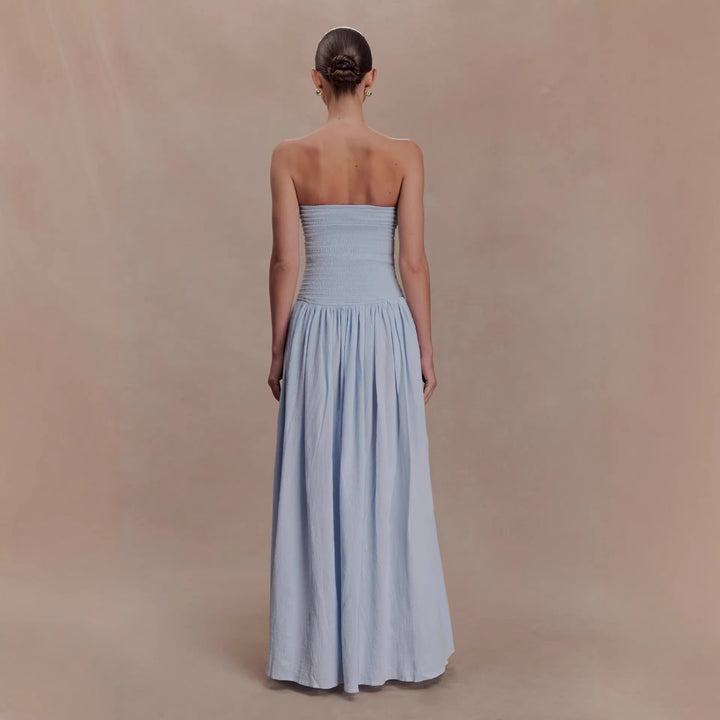 Damen Maxi-Kleid mit elastischem Oberteil und fließendem Rock Echo Archiv
