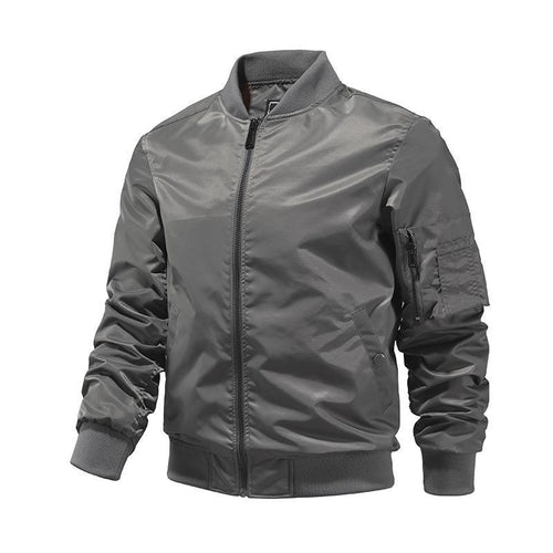 Herren Windabweisende Nylon-Bomberjacke mit Reißverschluss-Ärmeltasche und gerippten Bündchen Echo Archiv