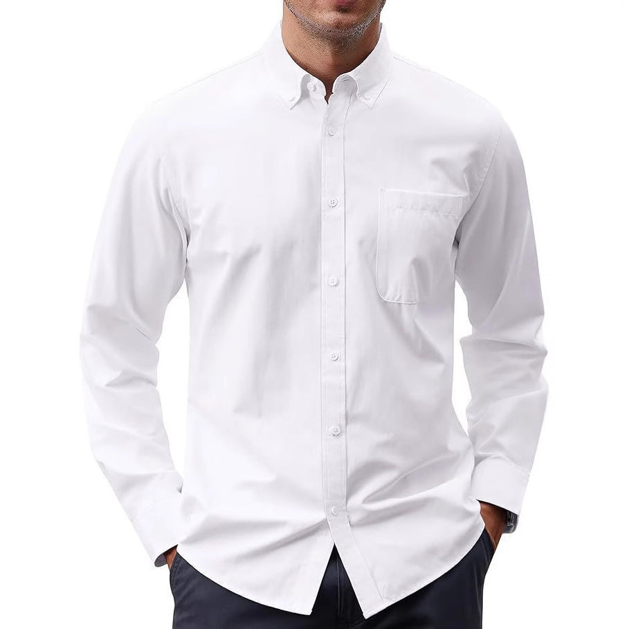 Herren nan Slim-Fit Oxford-Hemd mit Button-Down-Kragen, Brusttasche und elastischer Baumwollmischung Echo Archiv