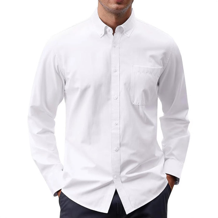 Herren nan Slim-Fit Oxford-Hemd mit Button-Down-Kragen, Brusttasche und elastischer Baumwollmischung Echo Archiv