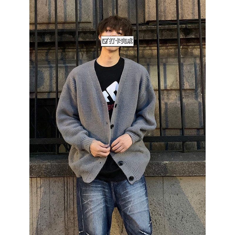 Herren Klassische Strickjacke mit Knopfleiste Echoarchiv