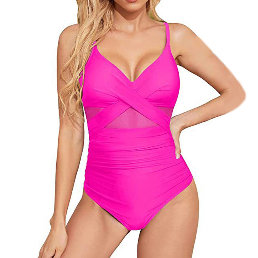 Damen Hochwertiger Einteiler Badeanzug mit trendigen Cut-Out-Details Echo Archiv