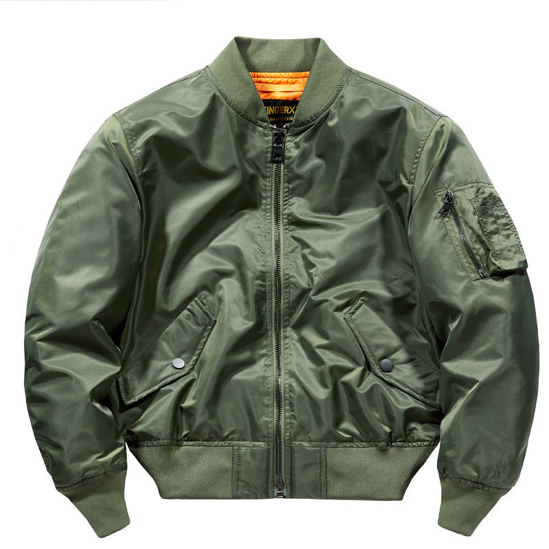 Herren Kurz geschnittener Flieger‑Blouson mit Nylonaußenlage und Rippbündchen – Brevano