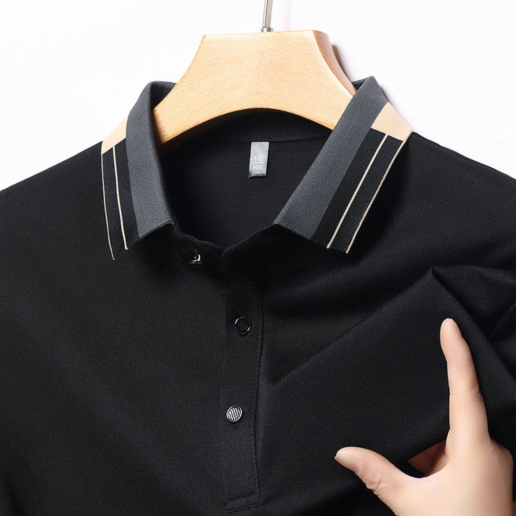 Herren stilvolles Poloshirt mit modernem Kragen und eleganten Akzenten Echoarchiv