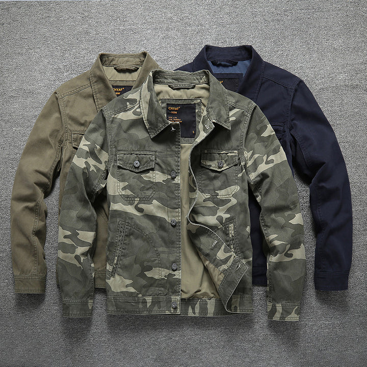 Herren Baumwoll-Twill Hemdjacke im Workwear‑Stil mit Brusttaschen Echoarchiv