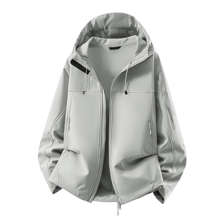 Herren Softshell-Jacke mit Fleecefutter, wasserabweisend und kapuzenverstärkung Echoarchiv