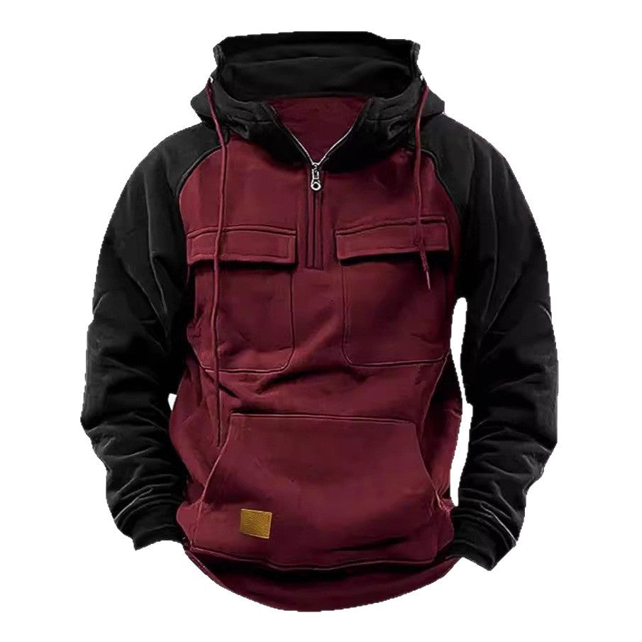 Herren Kapuzenpullover mit funktionalen Taschen und sportlichem Schnitt Echoarchiv
