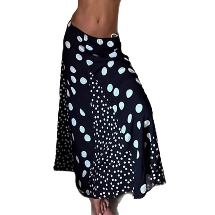 Damen Maxirock mit kontrastierendem Polka Dots Design und weitem Schnitt Echo Archiv