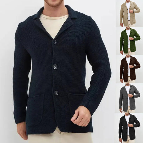 Herren Strickjacke mit lässigem Schnitt und praktischen Taschen Echoarchiv