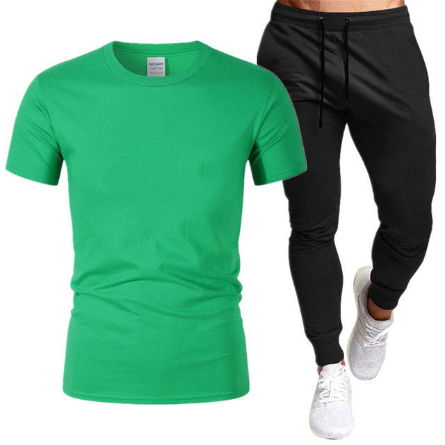 Herren Sportliches T-Shirt und Jogginghose Set Echoarchiv
