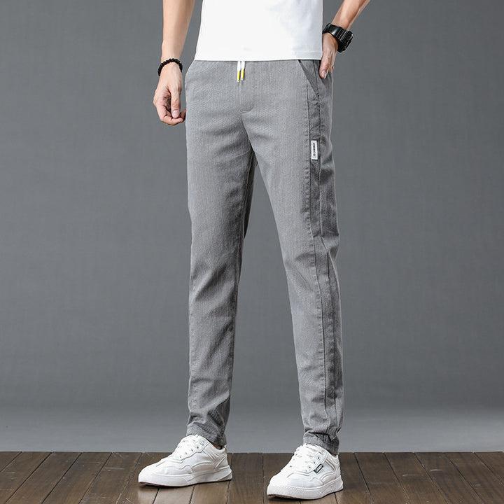 Herren lässige Baumwollhose mit verstellbarem Bund und praktischen Taschen Echoarchiv