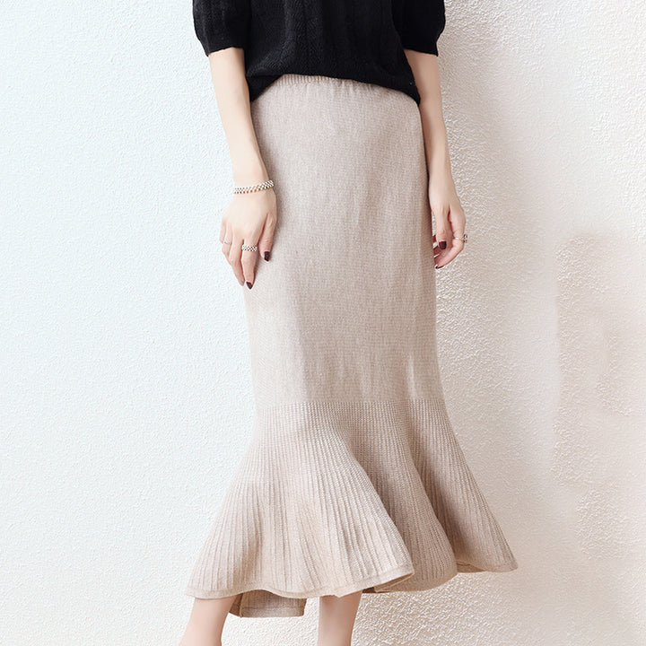 Damen Eleganter Strickrock mit Volant Echo Archiv