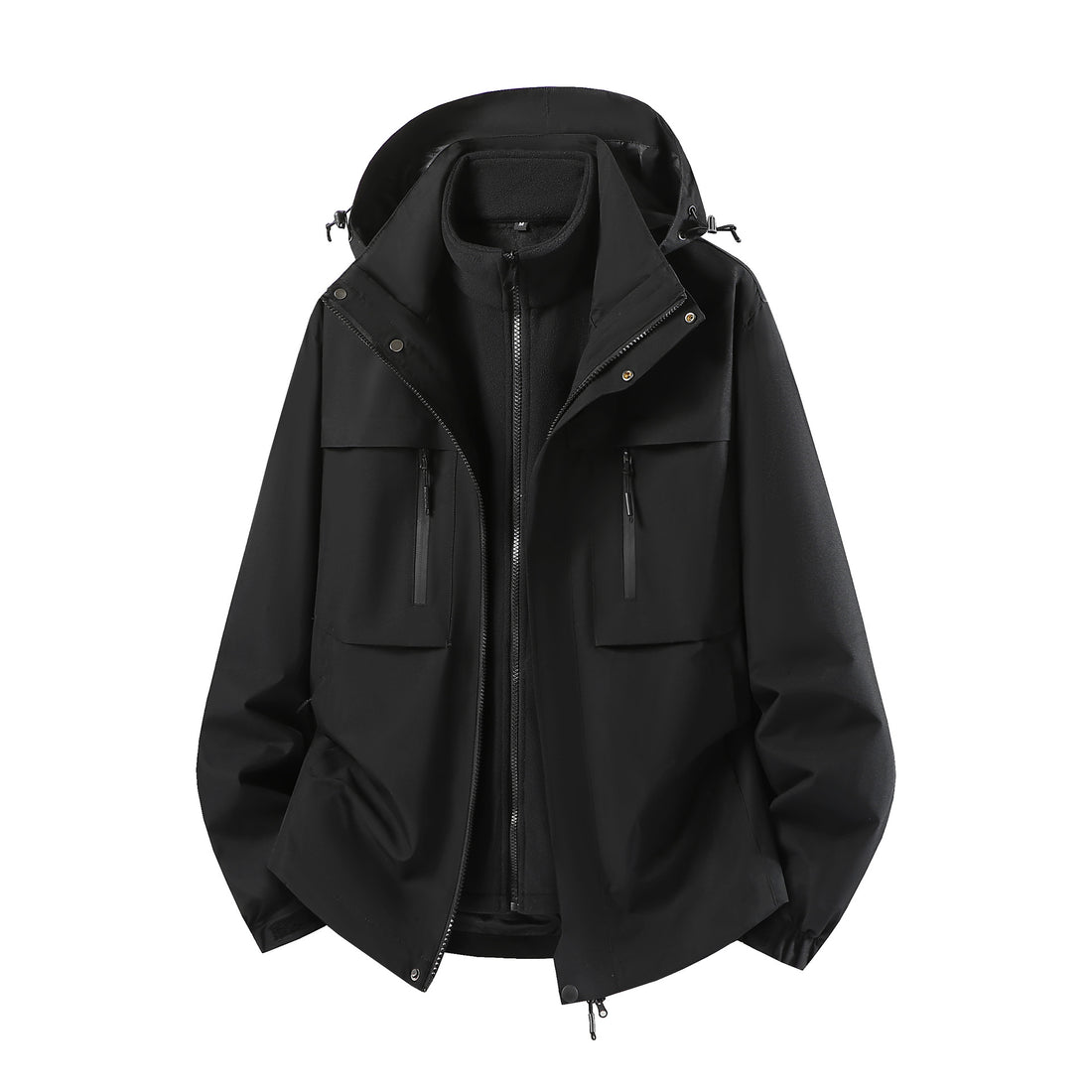 Herren Zweiteiliger Softshell-Parka mit herausnehmbarer Fleece-Innenjacke und Kapuze Echoarchiv