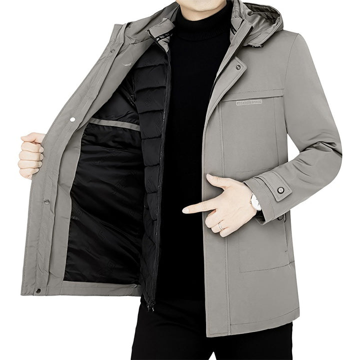 Herren Wasserabweisender Funktions-Mantel mit abnehmbarer Stepp-Innenjacke – Montevé