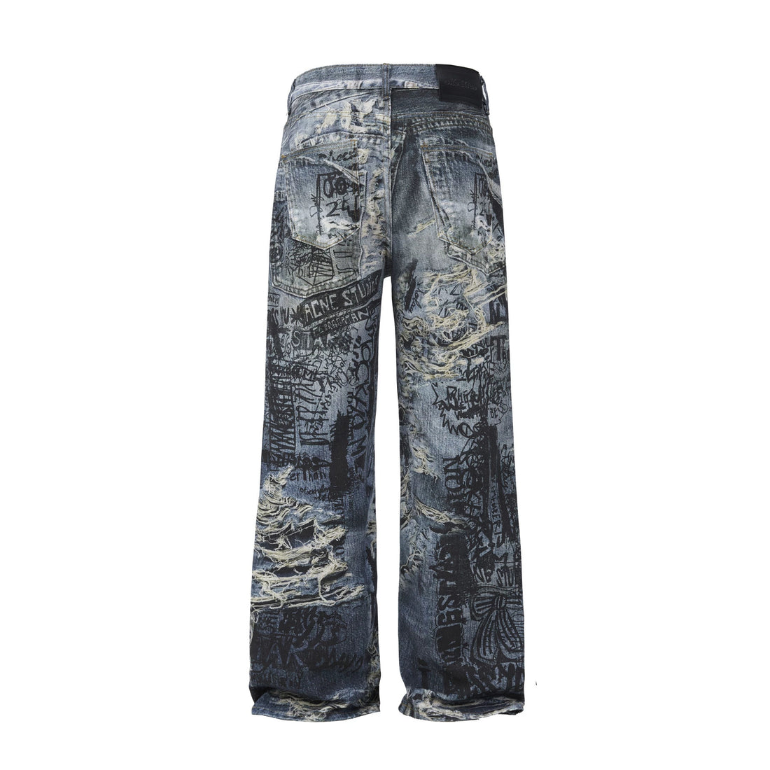Herren Modische Weit geschnittene Destroyed Jeans – Vardeno