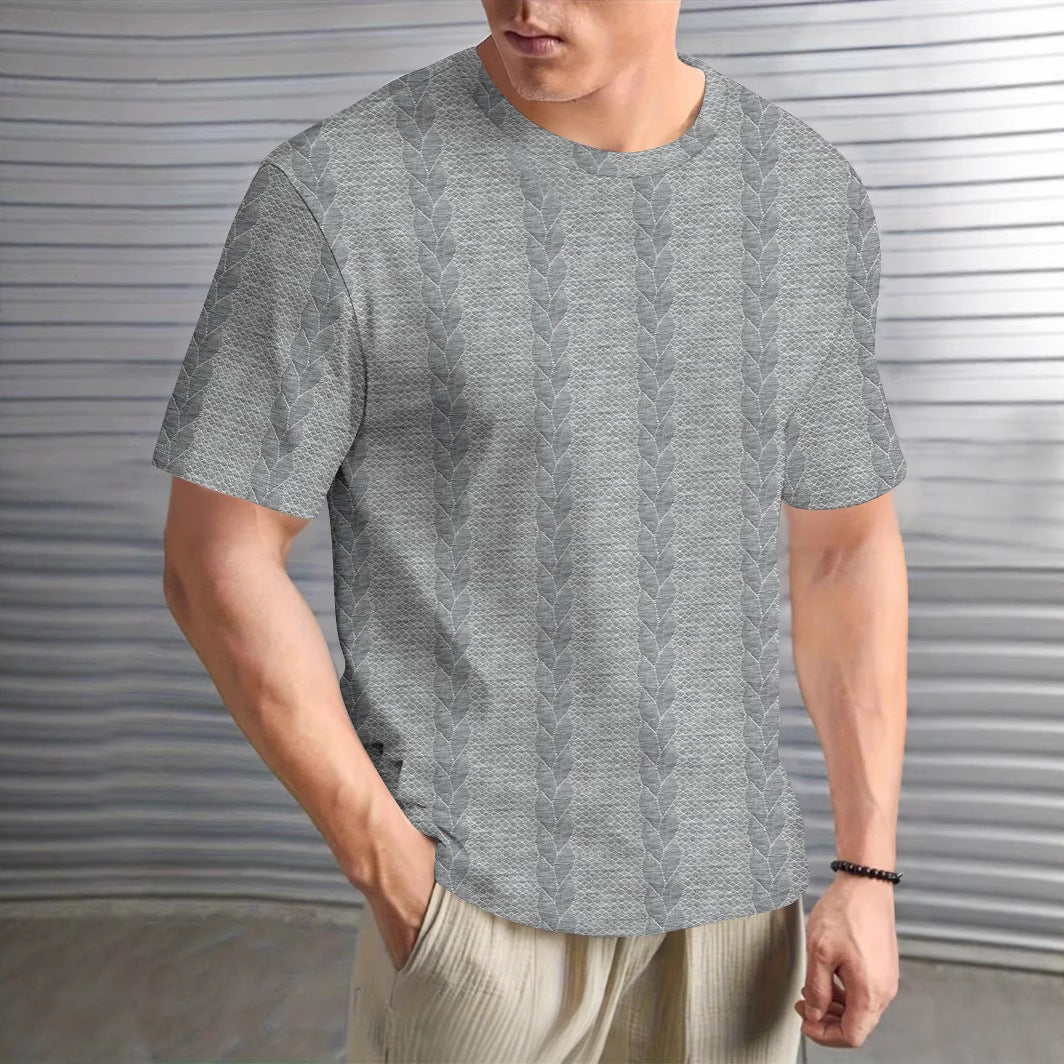 Herren Strukturiertes Kurzarmshirt Echoarchiv