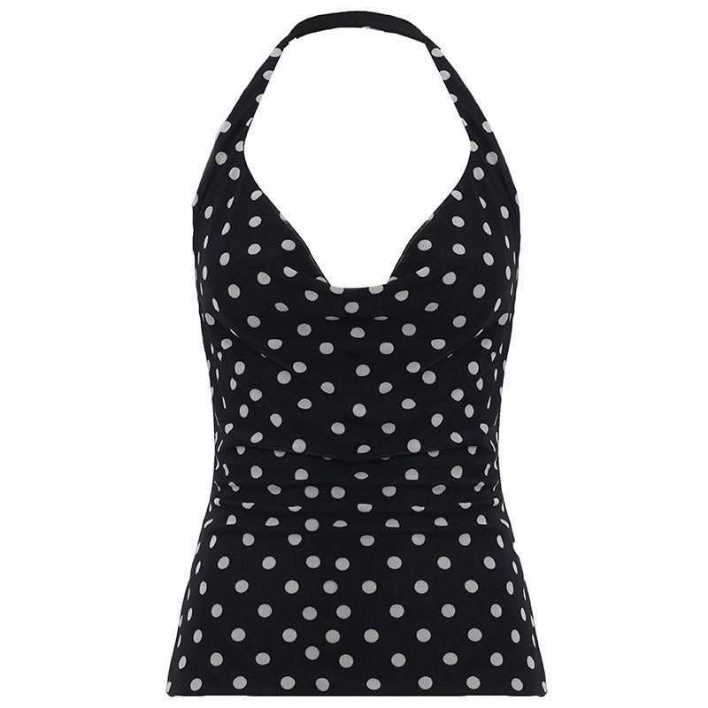 Damen Spaghetti-Trägertop mit verspieltem Punktdesign und elegantem Schnitt Echo Archiv