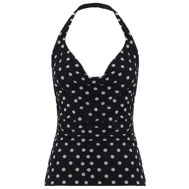 Damen Spaghetti-Trägertop mit verspieltem Punktdesign und elegantem Schnitt Echo Archiv