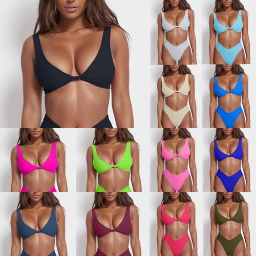 Damen Hoch geschnittener Bikini mit eleganter Knotenpartie Echo Archiv